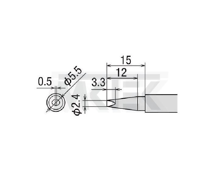 Spájkovací hrot GOOT PX-2RT-2.4D