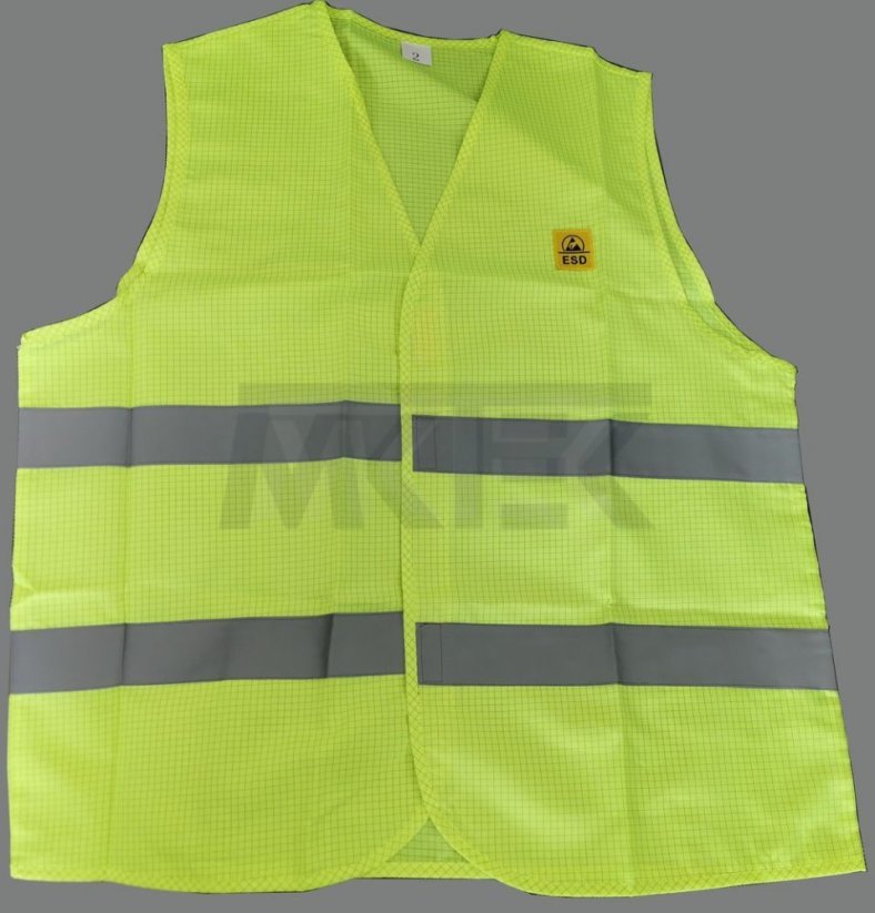 Reflexná ESD vesta, neónovo žltá, veľkosť 2