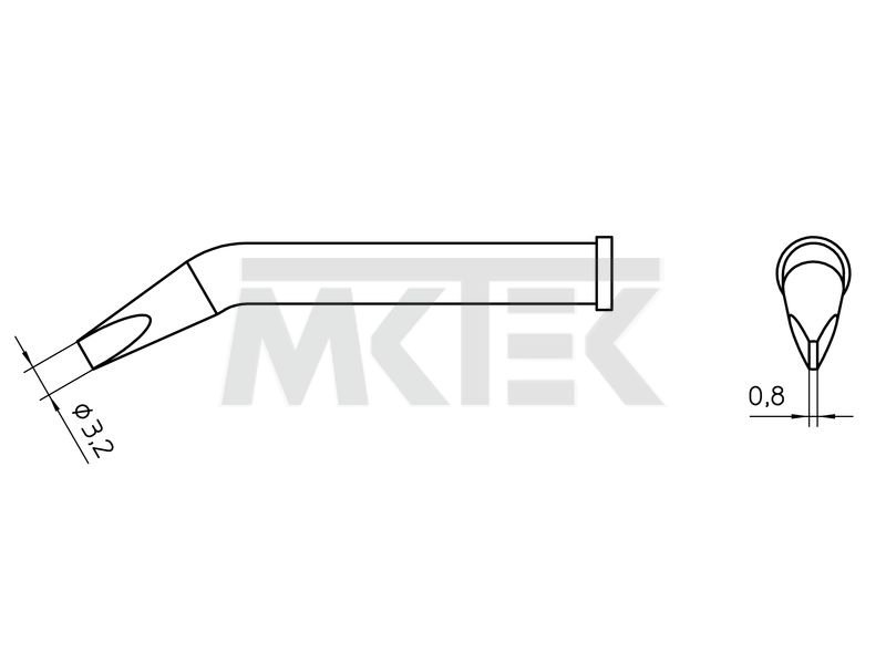 XT MX Spájkovací hrot 3,2 x 0,8 mm Weller