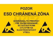 Samolepka ESD CHRÁNENÁ ZÓNA