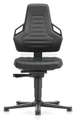 ESD stolička NEXXIT 1, imitácia kože, čierna
