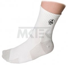 ESD ponožky Line, biela/šedá