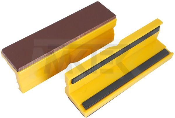 Kožené/plastové čeľuste 100 mm žlté, s magnetickým pásikom (pár)