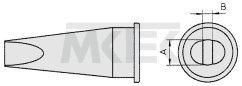LHT F Spájkovací hrot 9.3 x 1.8 mm