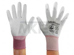 ESD rukavice JCA-302 s potiahnutými dlaňami, šedé