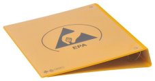 ESD Krúžkový zakladač DIN A4 IDP-STAT PVC, 4 krúžky, chrbát 45 mm, žltý
