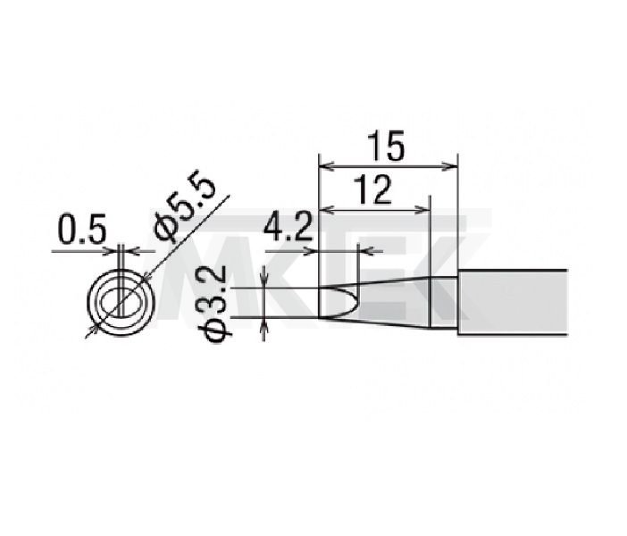 Spájkovací hrot GOOT PX-2RT-3.2D